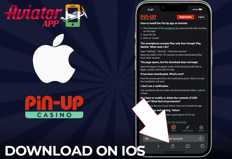 A basic guide on how to download the Pin-Up Aviator app for iOS